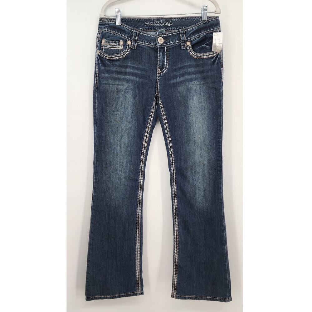 New‎ Maurices Bootcut Bold Stitch Jeans Size 9/10 32